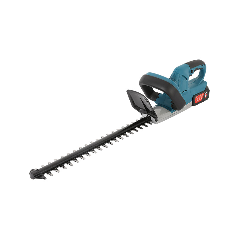 Brushless extension twin-blade lithium hedge trimmer in aluminium case